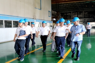 2020年9月8日,时任商务部亚洲司副司长杨伟群、马来西亚驻华使馆公使施志光莅临888集团纸业对马来西亚项目进行调研